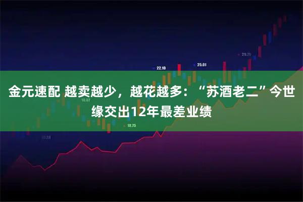 金元速配 越卖越少，越花越多：“苏酒老二”今世缘交出12年最差业绩